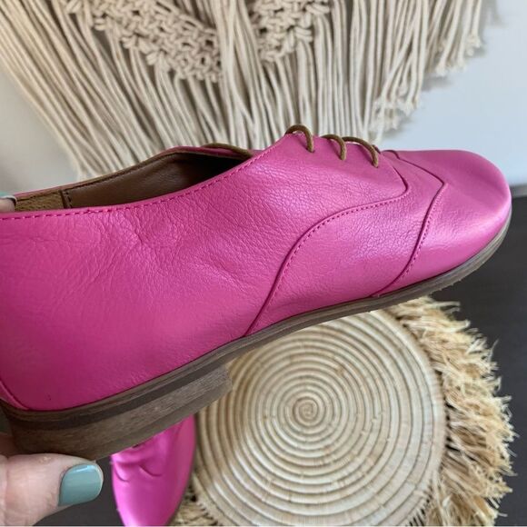JULIA BO Magenta Pink Leather Limehouse Oxfords Beige Laces EU 40 - Picture 11 of 16